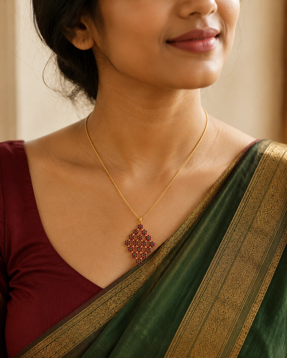 Multicolour Floral Lattice Pendant