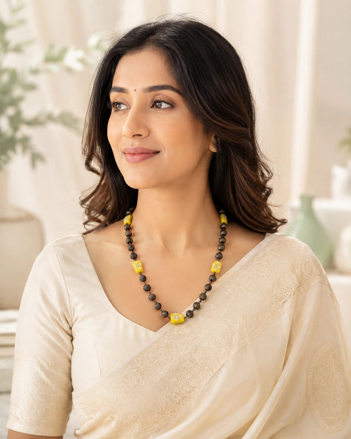 Acrylic Bead Statement Necklace