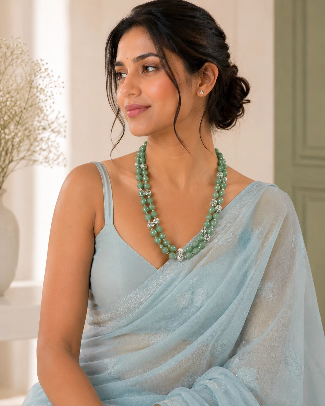 Double Layer Natural Stone Ganthan Mala