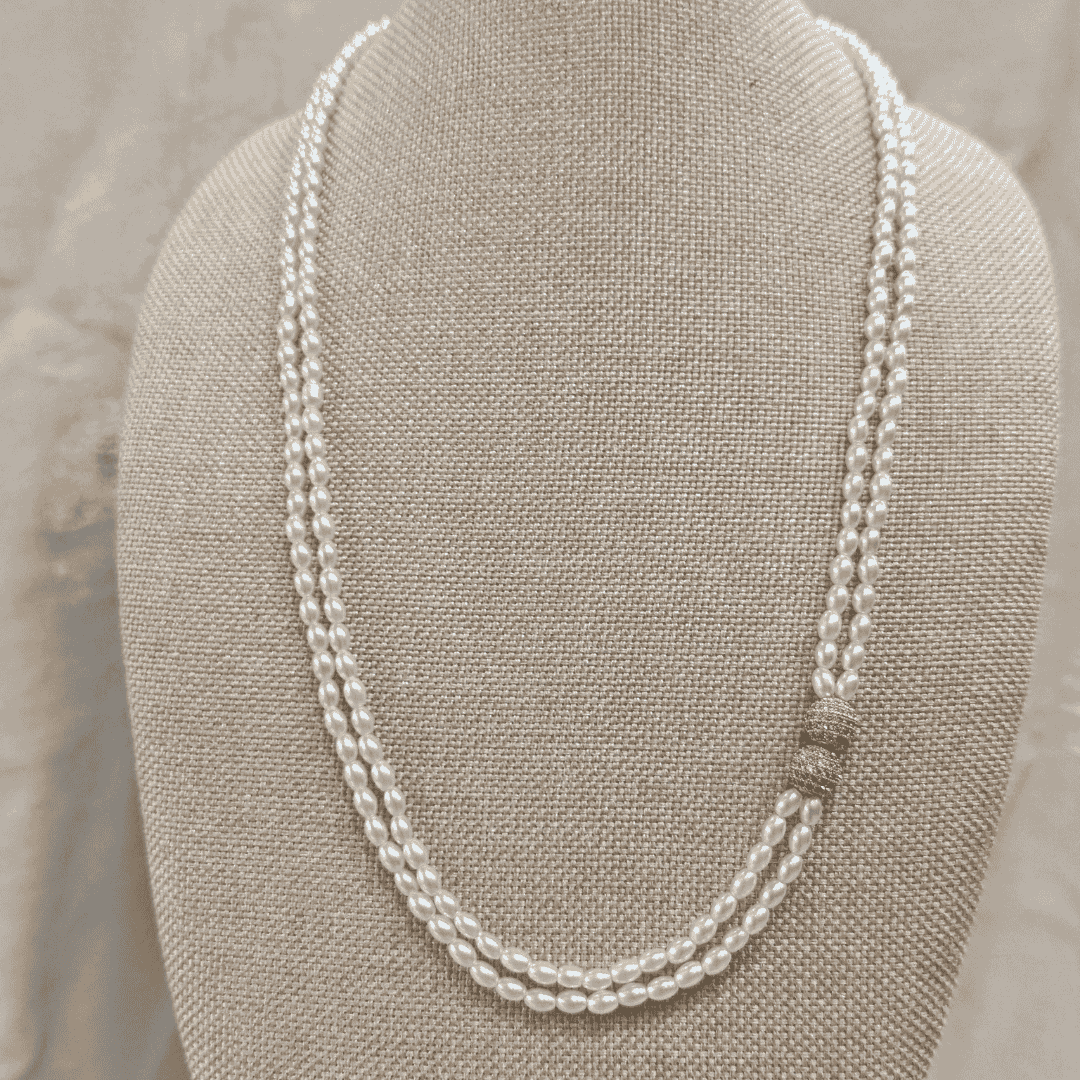 HM120 - Double layer glass pearl chain