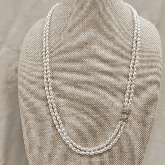 HM120 - Double layer glass pearl chain