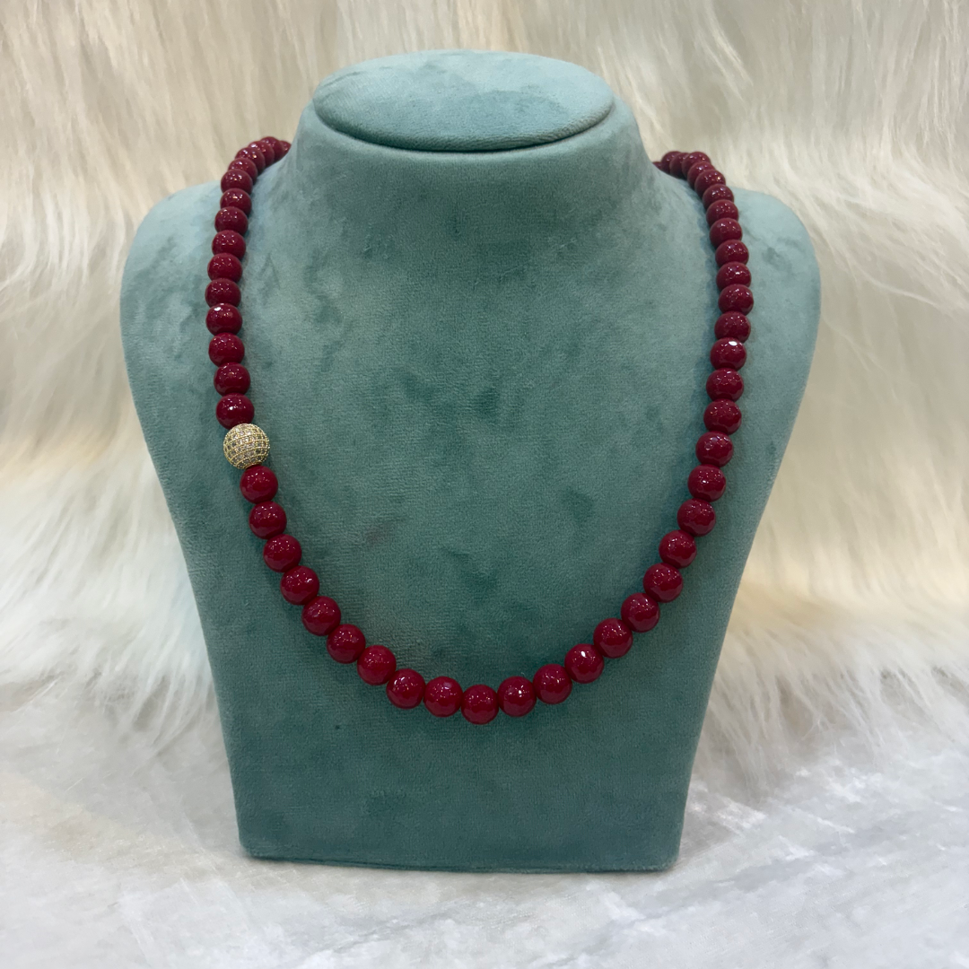 HM265 10mm Natural Stone Neckpiece