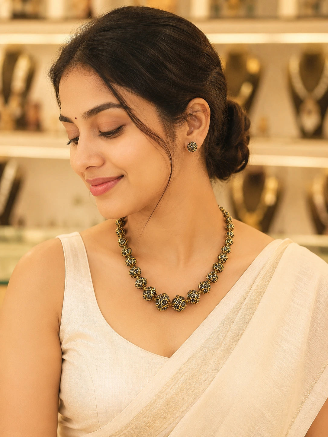Gradation Fancy Bead Necklace