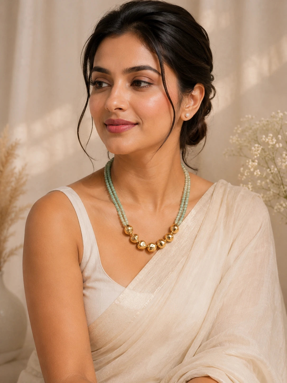 Baroque pearl layered necklace