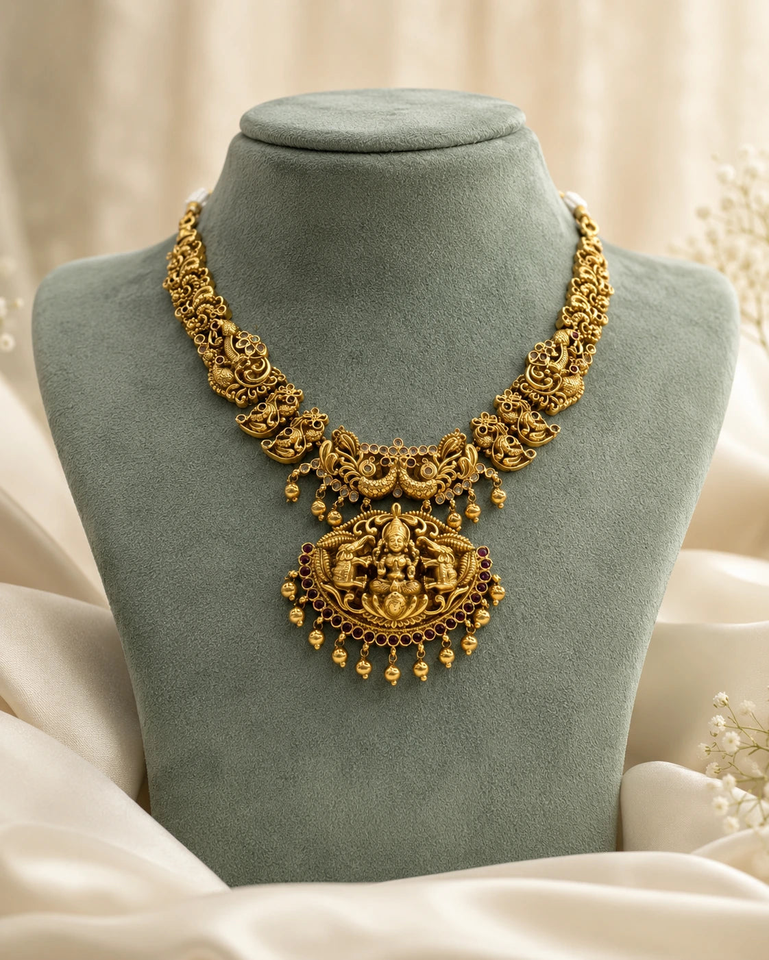 Golden Goddess Temple Necklace