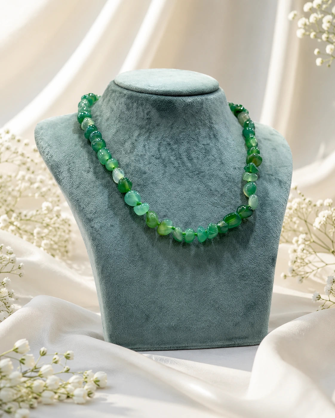 Shapeless Stone Bead Necklace