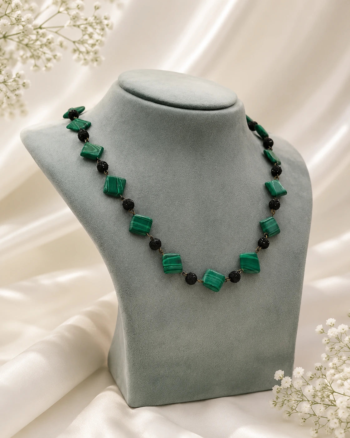 Diamond Acrylic Bead Necklace