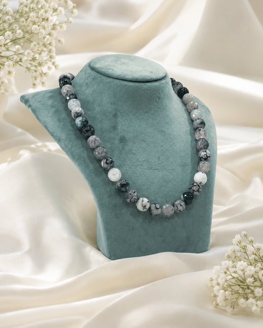 14 mm natural stone necklace