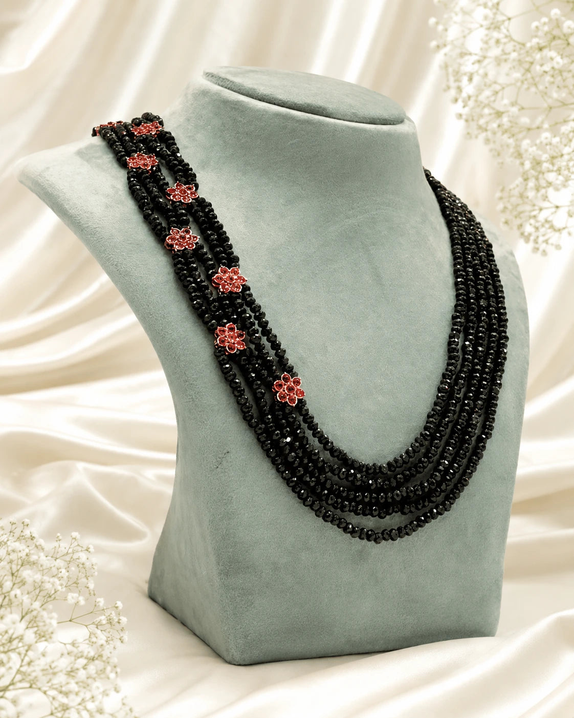 Black Five Layer Designer Necklace