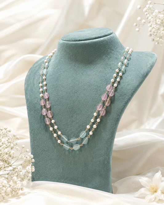 Pastel Tone Double-Layer Garthan Mala