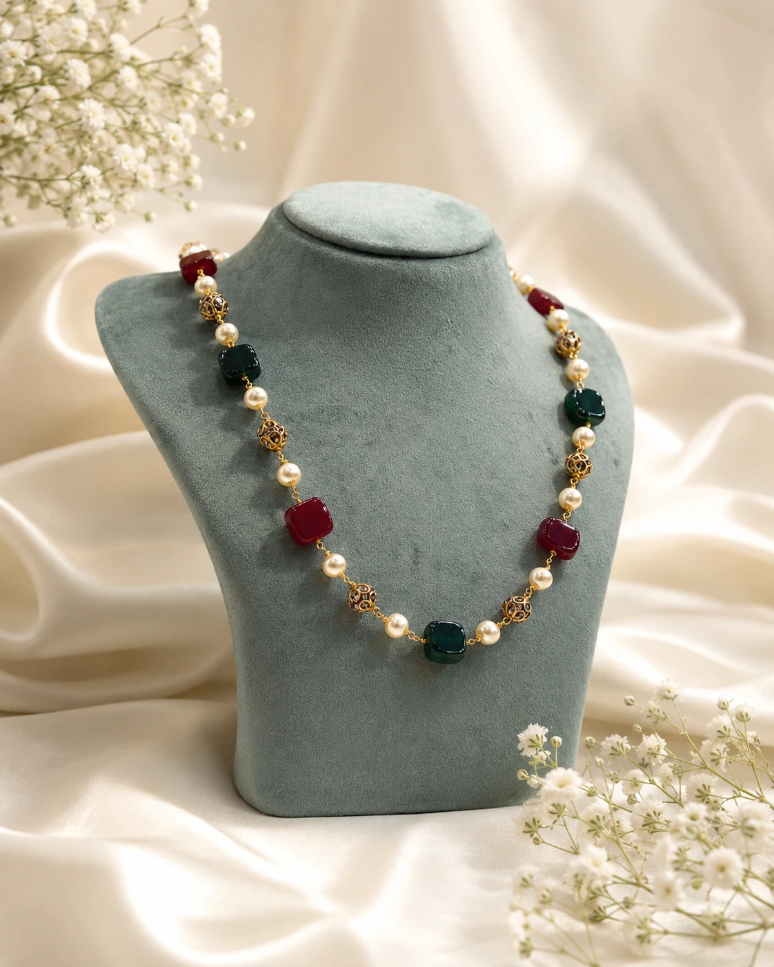 Multicolour Stone Bead Ganthan Maala