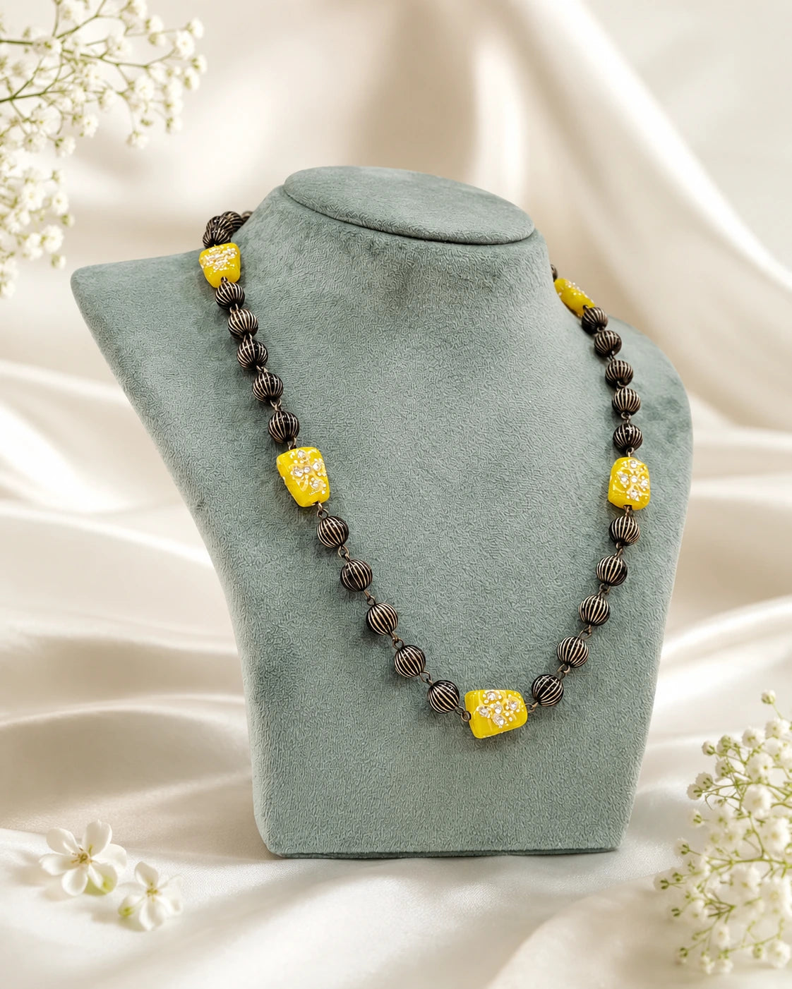 Acrylic Bead Statement Necklace