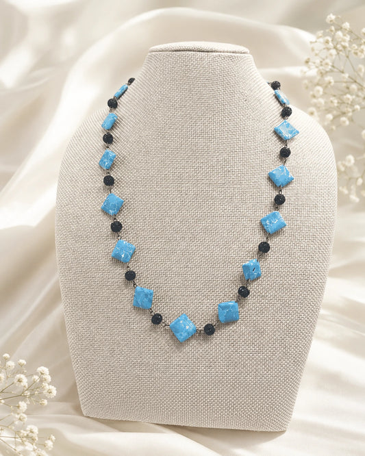 Blue Diamond Acrylic Bead Mala