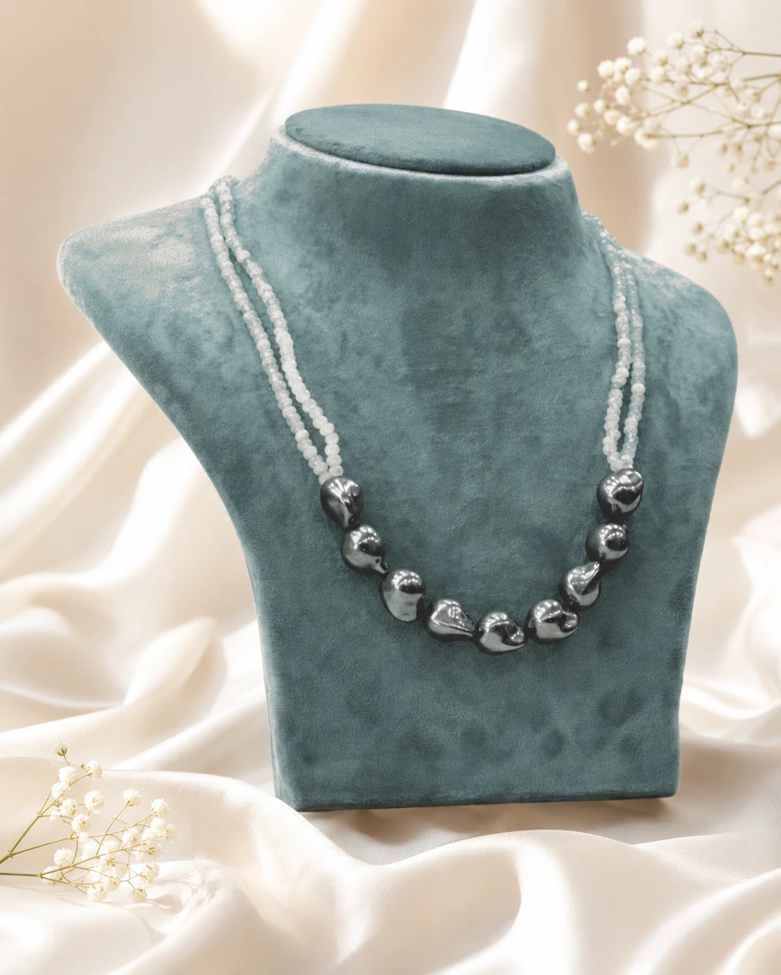 Baroque Pearl Layered Mala