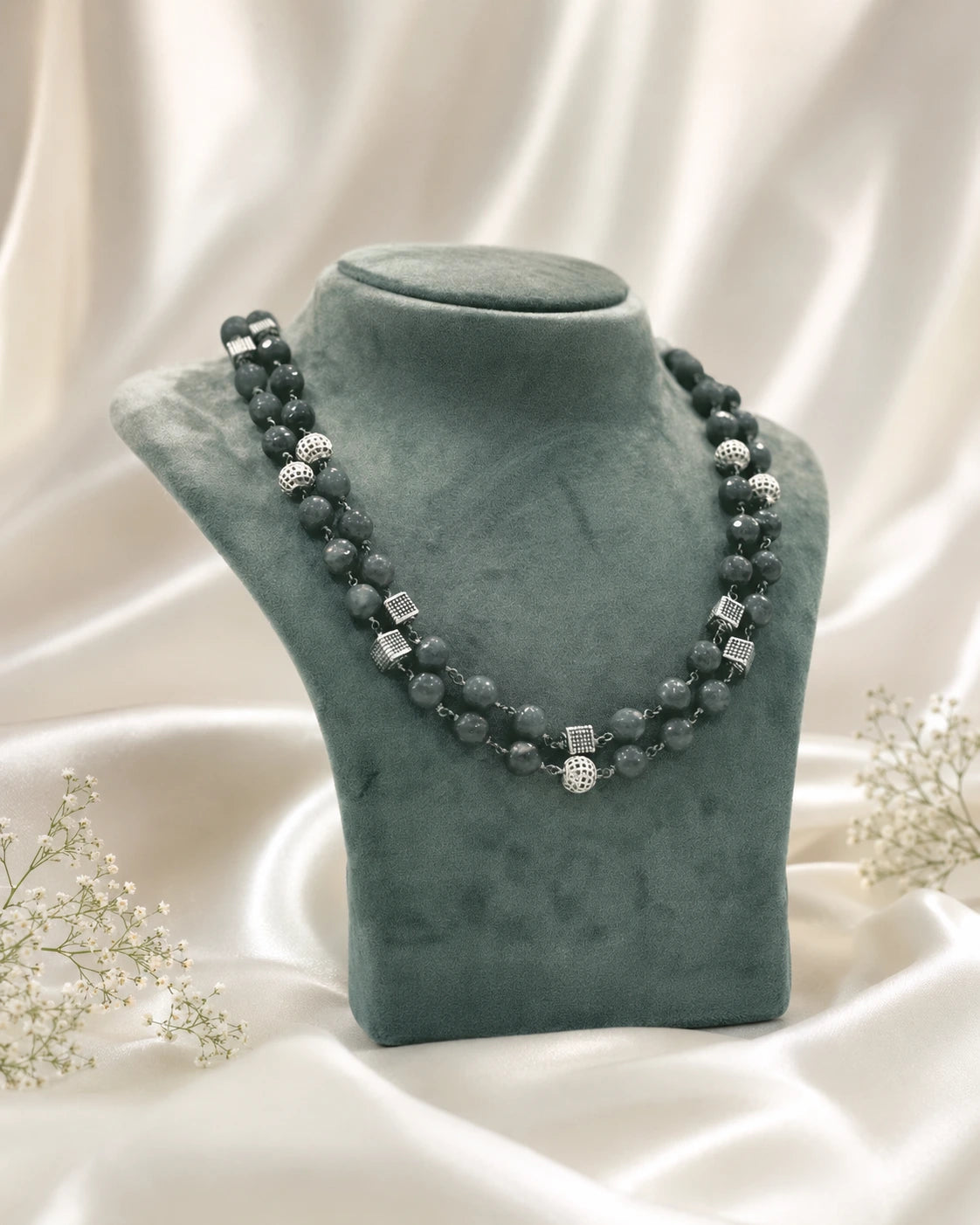 Double Layer Natural Stone Ganthan Mala