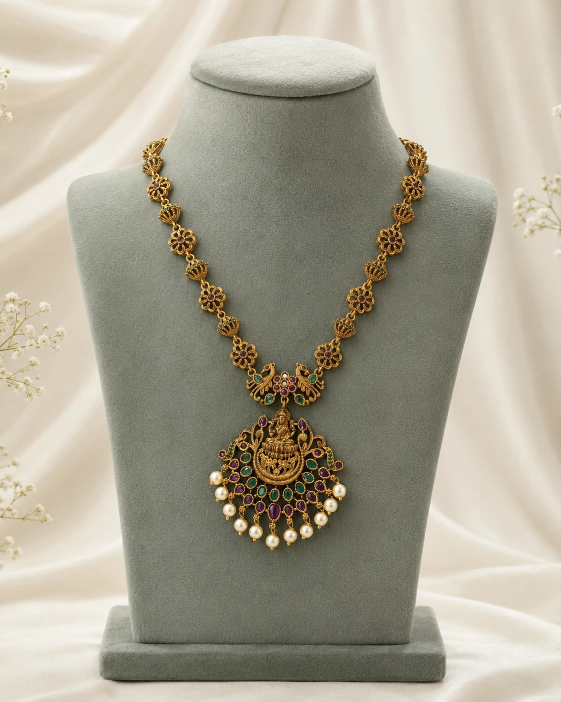 Lashmi Peacock Pearl Necklace