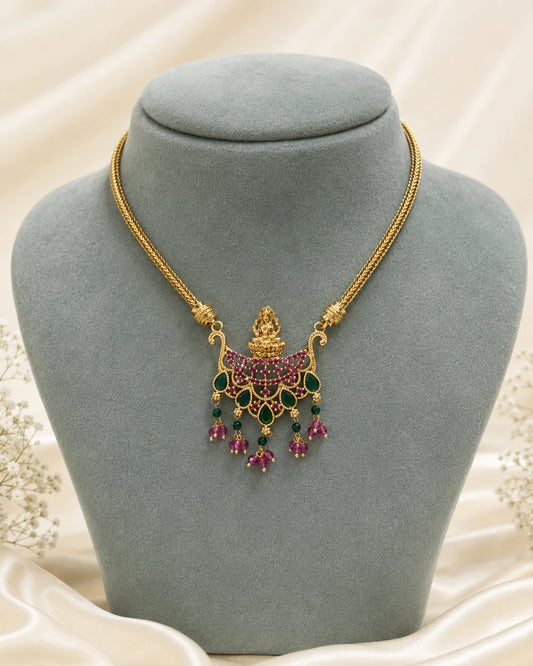 Lakshmi Ruby Green Necklace