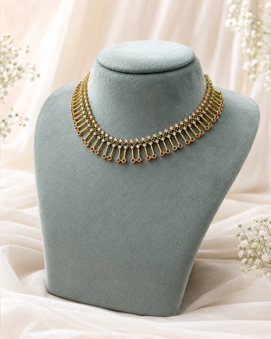 Ruby Drop Micro-Plated Necklace