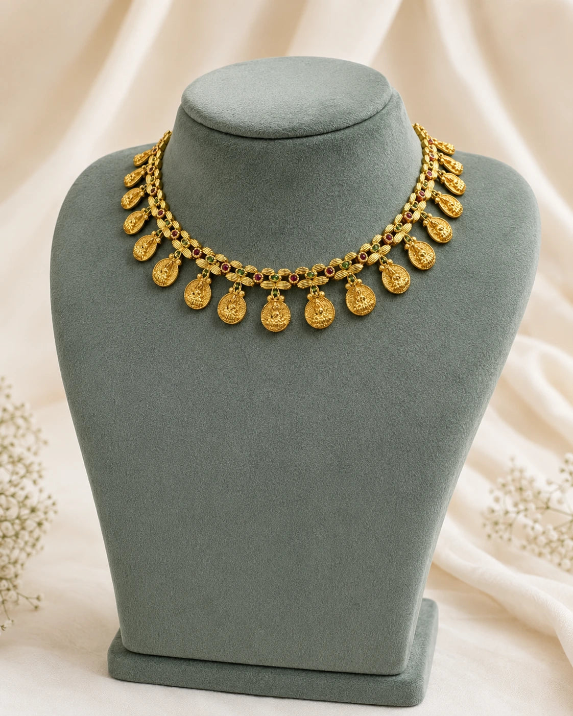 Lakshmi Coin Drop Necklace