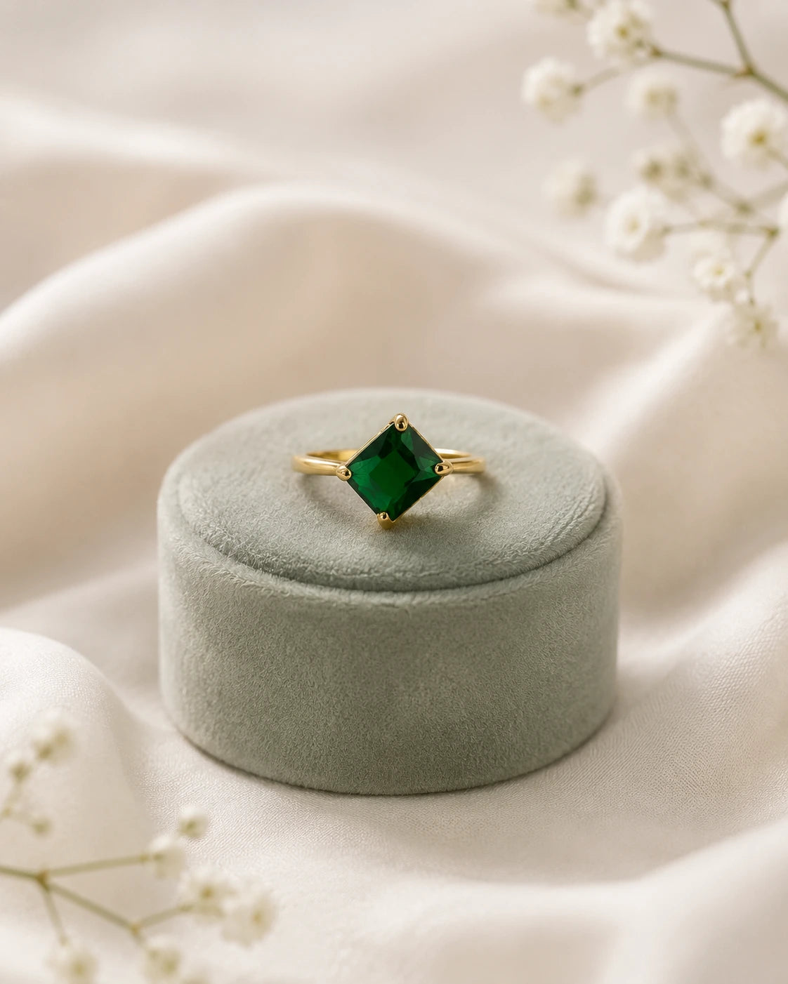 Black Emerald Cut Statement Ring