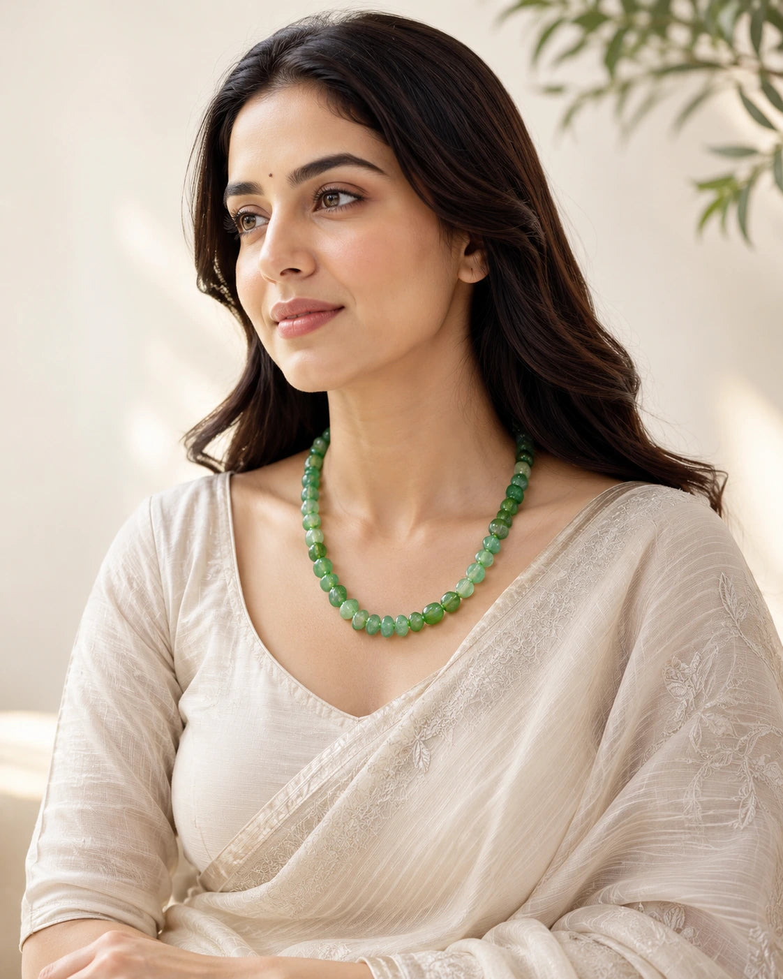 Shapeless Stone Bead Necklace