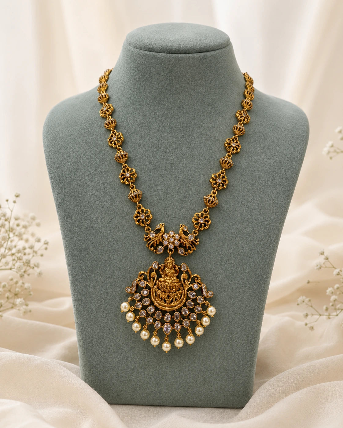 Lashmi Peacock Pearl Necklace