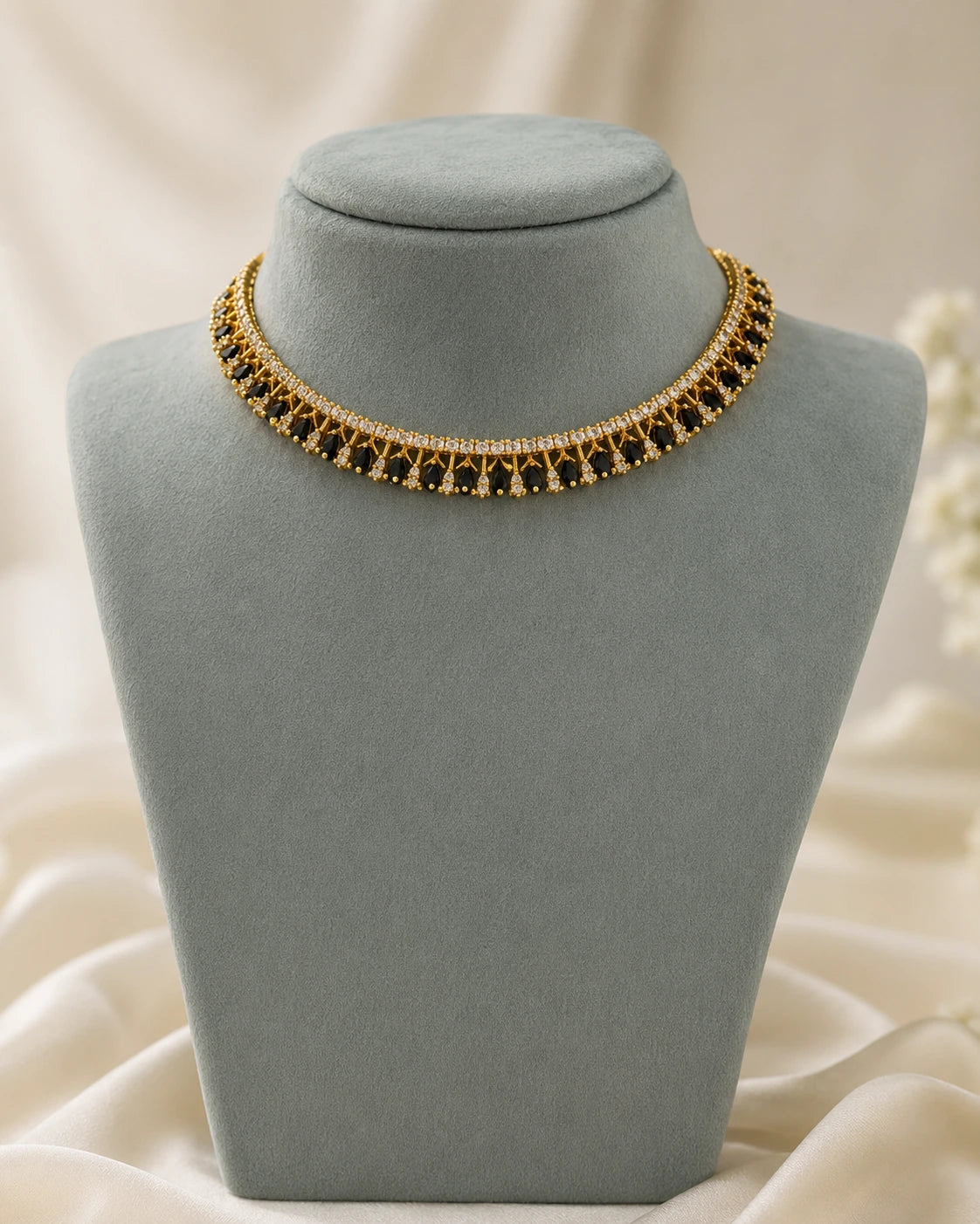 Ruby Green Teardrop Necklace