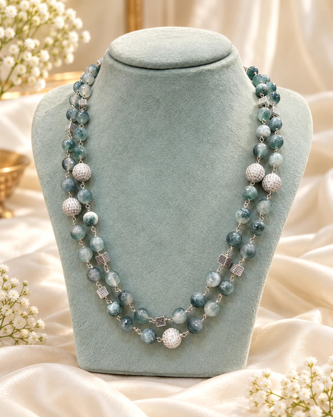 Multicolour Agate Bead Necklace