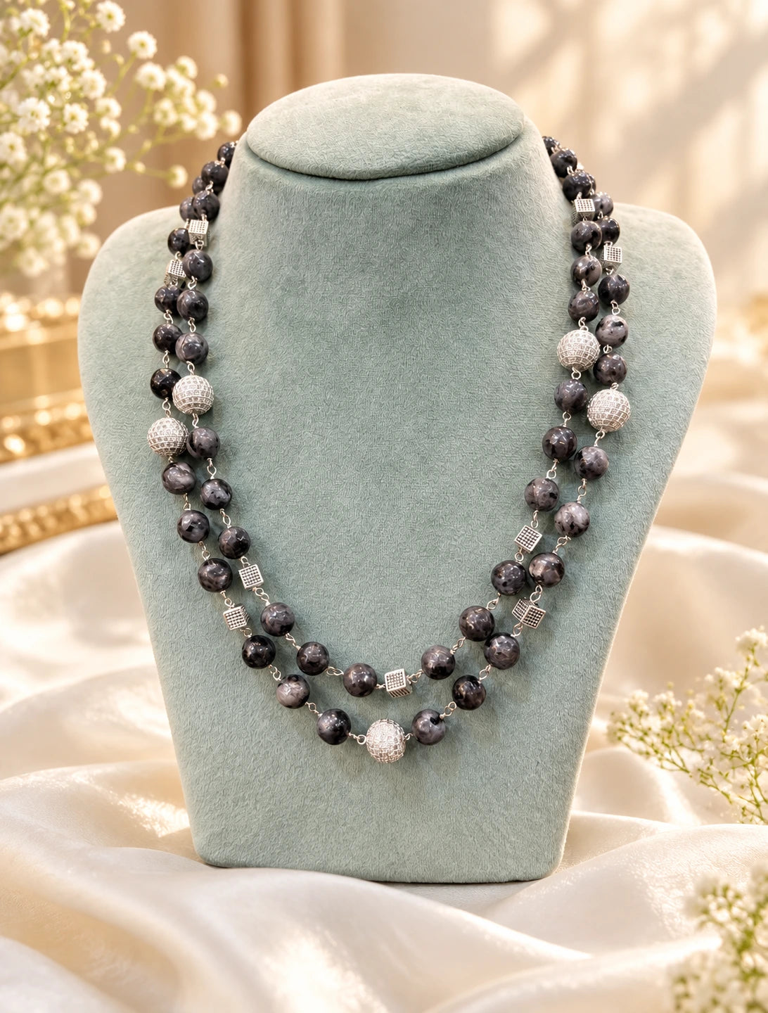 Multicolour Agate Bead Necklace