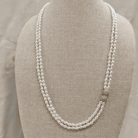 HM120 - Double layer glass pearl chain