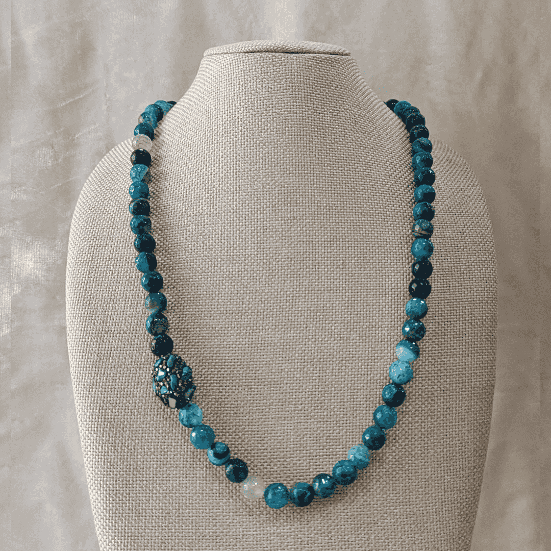 HM101 - 10 mm natural stone designer chain