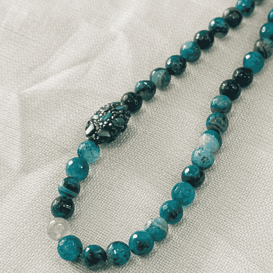 HM101 - 10 mm natural stone designer chain