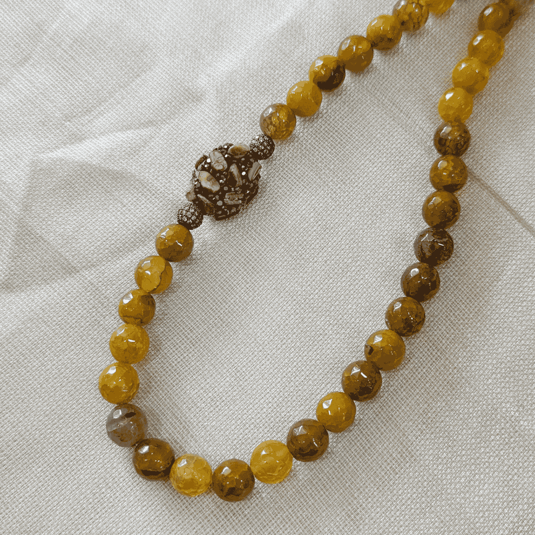 HM105 - 12 mm natural stone designer chain