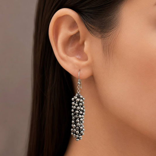 Oxidised finish Earring