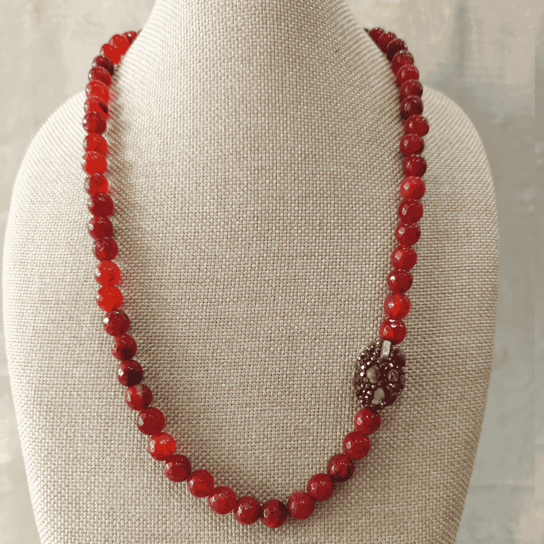 HM103 - 10 mm natural stone designer chain