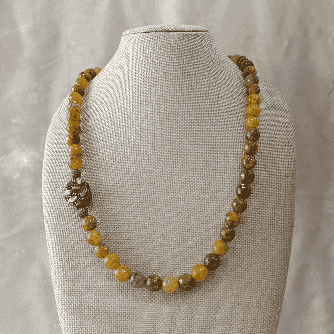 HM105 - 12 mm natural stone designer chain