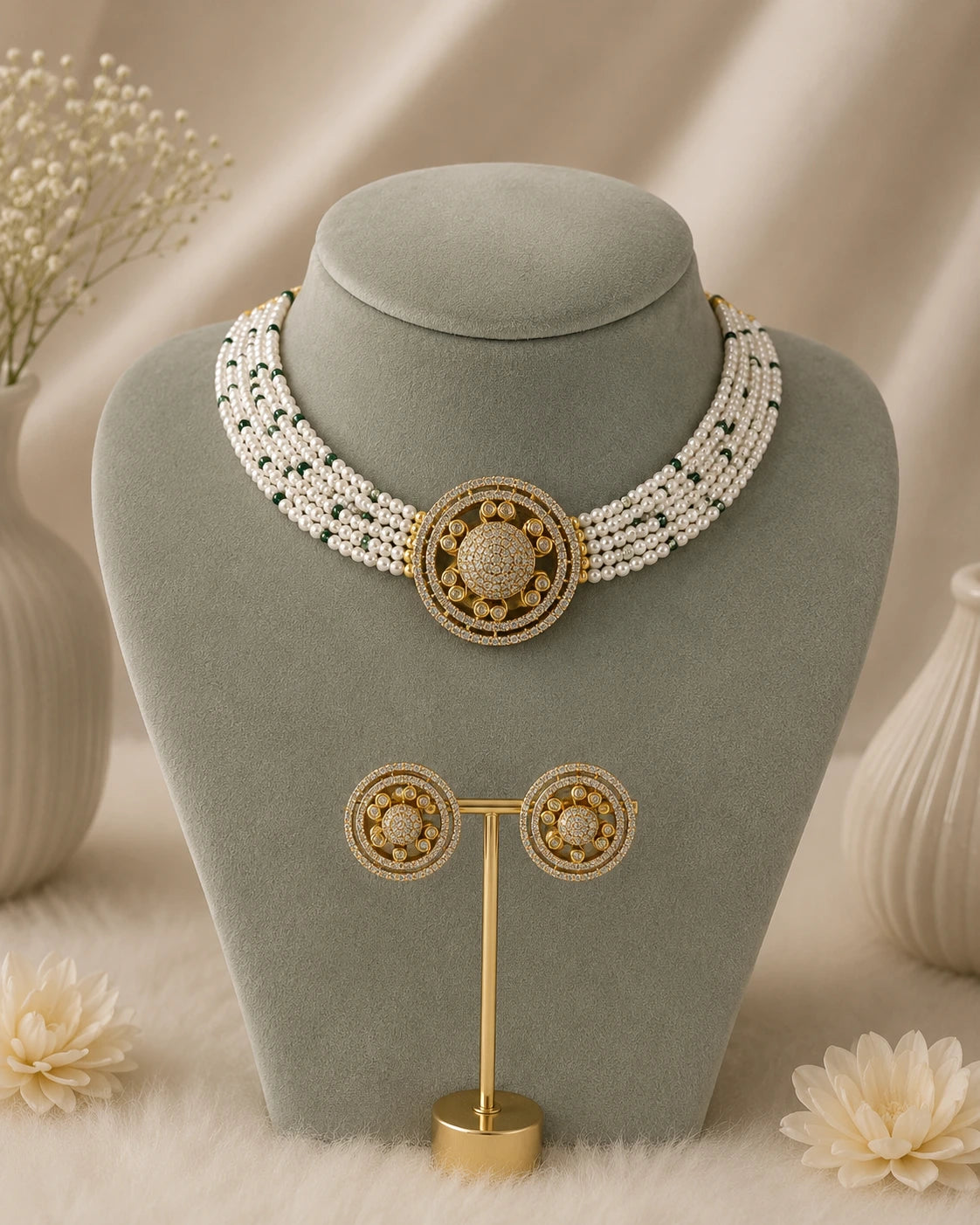 Pearl Layered Statement Choker