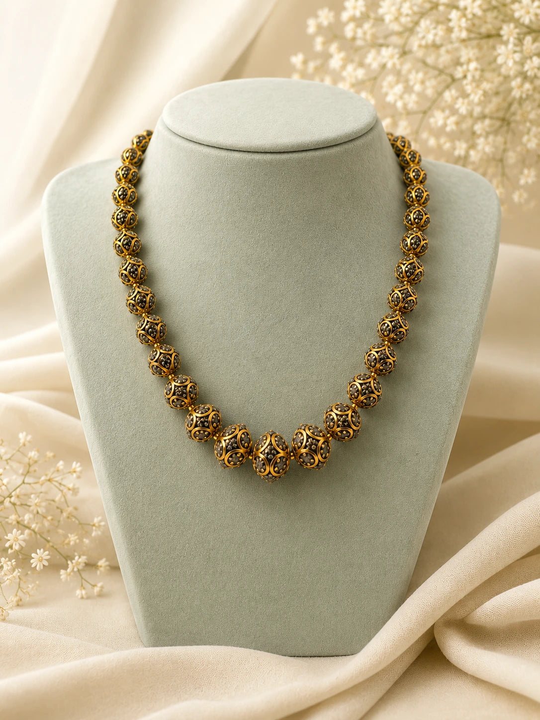 Gradation Fancy Bead Necklace