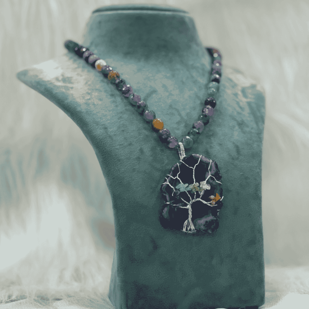 HM204 7 Chakra Tree of Life Designer Pendant Chain