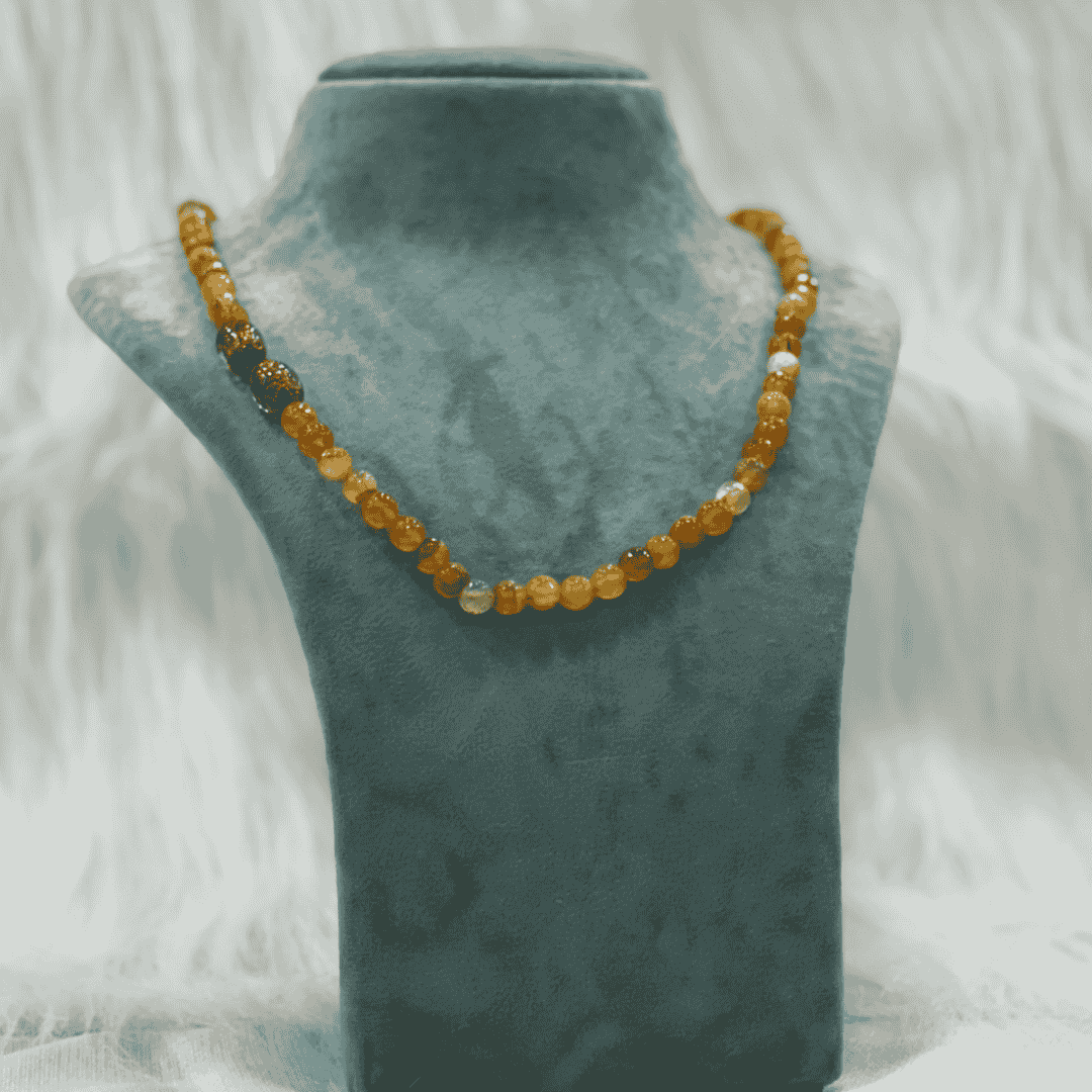 HM207 8mm Natural Stone Designer Chain