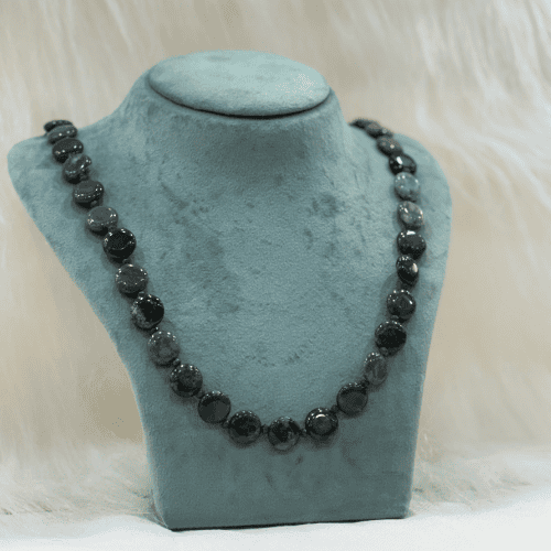 HM210 One Layer Coin Shape Bead Neckpiece