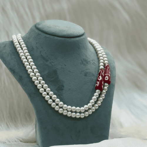 HM213 Two Layer Fresh Water Pearl Neckpiece