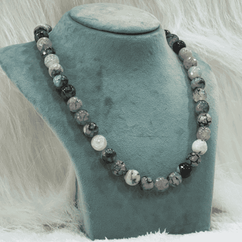 HM219 14mm Natural Stone Necklace
