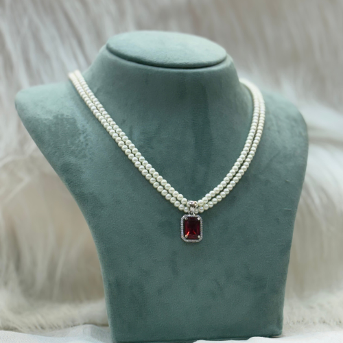 HM235 Two Layer pearl Necklace